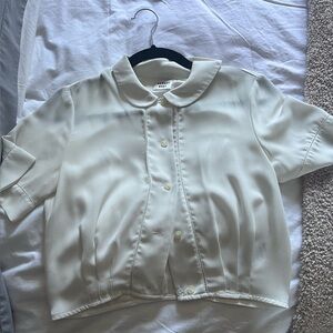 Sunday best button up crop